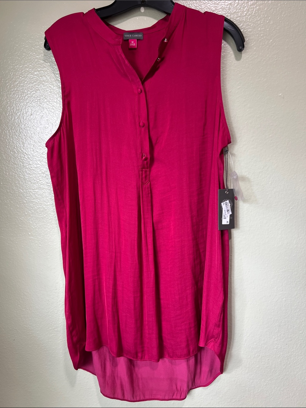 Vince Camuto Sleeveless Tunic Top in Fuchsia